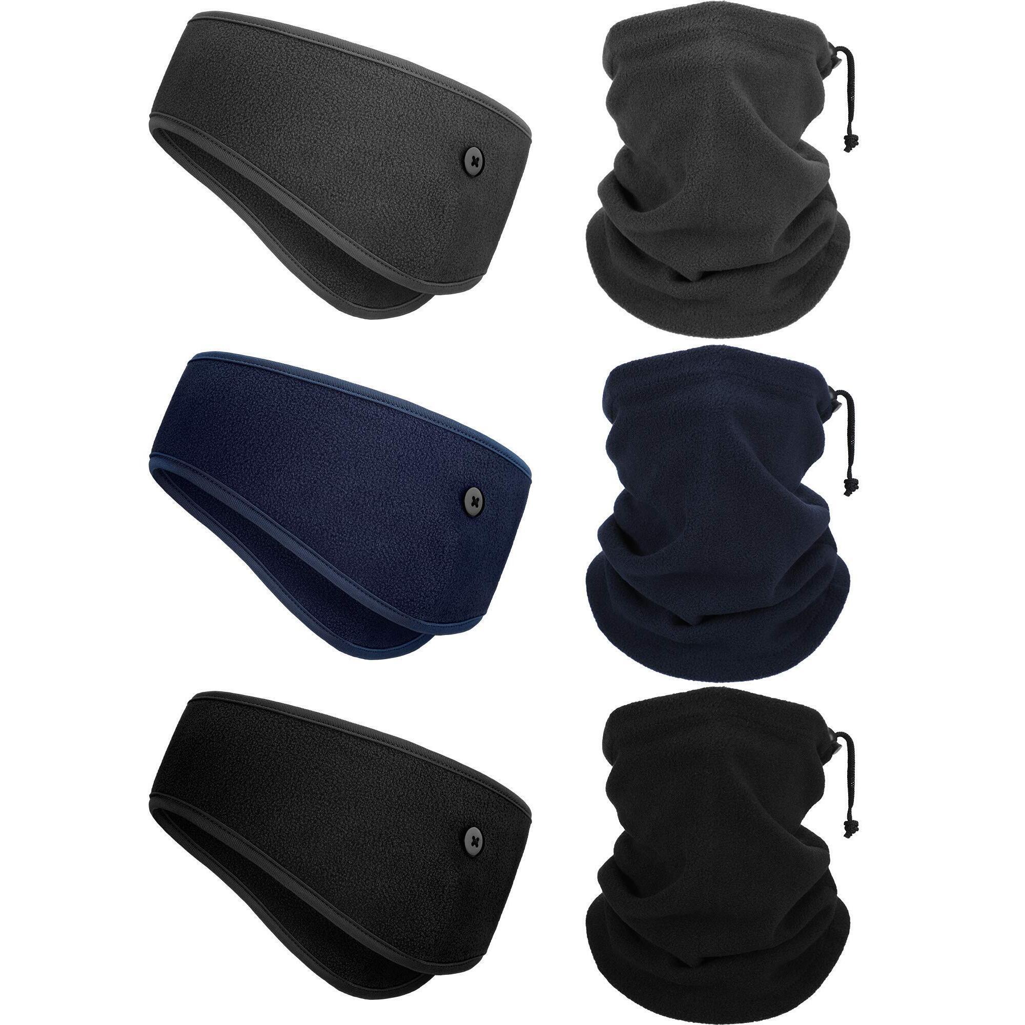 7414 6 Pieces Winter Fleece Ear Warmer Headband Ear Muffs Head Wraps